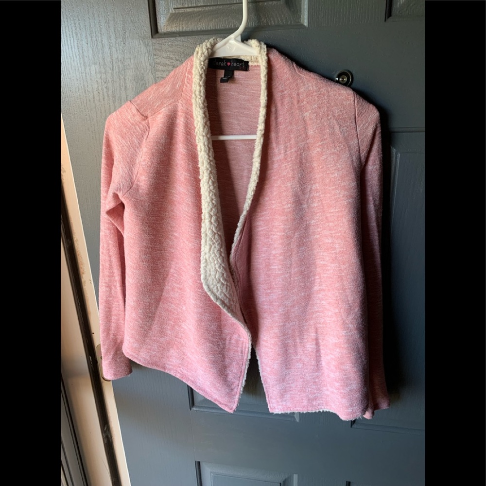 Derek Heart girls long sleeve cardigan.Pink. Sz 14